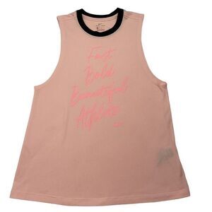 Nike Dri-Fit Muscle Tank Top Women's XS Graphic "Fast‎ Bold Beautiful Athlete"